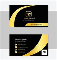 Golden professional business card template vector