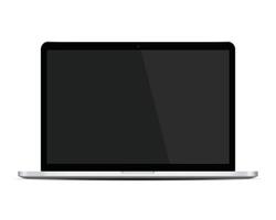Modern laptop computer. Computer notebook mockup vector. Mockup vector isolated. Template design. Realistic vector illustration.