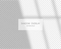 Shadow overlay effect. Natural shadows from window isolated. Vector illustration.