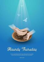 Maundy Thursday With Washing of the Feet vector