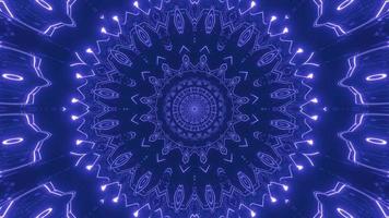 3 d neonblaue Mandala-Verzierung video