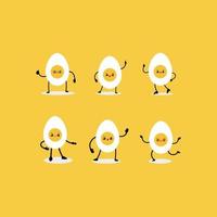 cute egg character vector