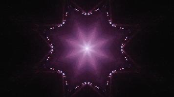 Ornamento a forma di stella scuro dinamico 3D video
