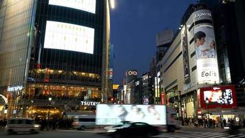 timelapse menigte mensen op de oversteekplaats van shibuya in tokyo, japan video