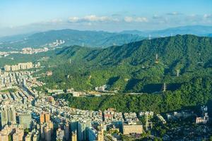 vista de la ciudad de taipei, taiwán foto