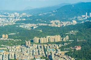 paisaje urbano de taipei, taiwán foto