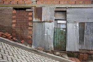 Old metal sheet facade photo