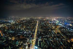 vista de la ciudad de taipei, taiwán foto