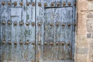 Old vintage wooden door photo