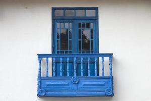 Traditional window from Cusco, Peru photo