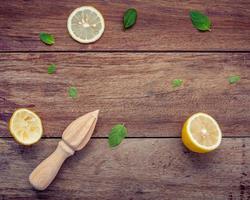 Lemons and juicer photo