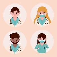 doctors as avatars vector