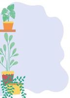 potted plants background vector