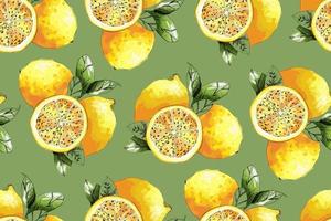 Lemon seamless pattern. Vector illustration.