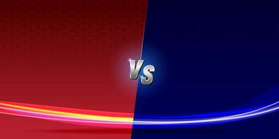 abstract background Versus screen  Fighting red vs dark blue vector