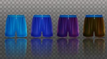 Collection of mens boxers 3D object illustration vector