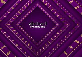 luxury abstract 3d background with purple realistic papercut decoration vector