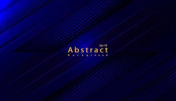 Fondo azul oscuro abstracto de lujo con diseño de semitonos de decoración papercut vector