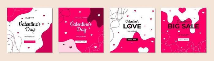 Valentine's Day Social media post vector