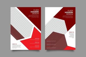 Modern red abstract flyer podcast template vector