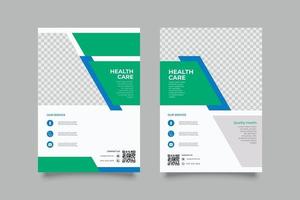 Tosca geometric flyer medical healthcare template vector