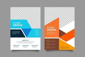 Modern two tone commercial flyer business template vector
