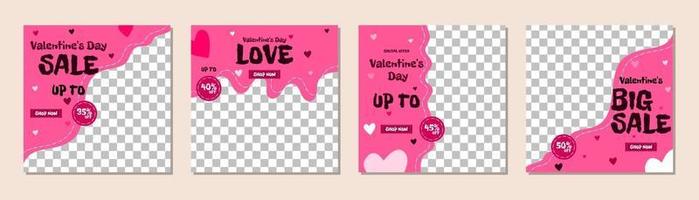 Valentine's Day Social media post vector