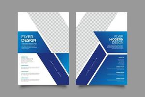 Flat modern geometric flyer podcast promotion template vector