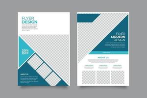 Flat geometric flyer webinar promotion template vector