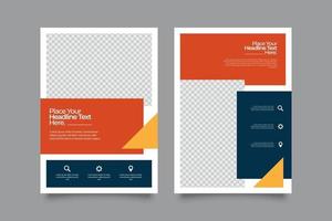 Template abstract corporate flyer vector