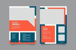 Template dynamic abstract business flyer vector