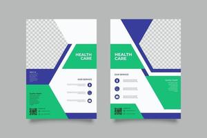 Template abstract medical flyer vector