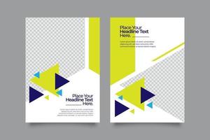 Template geometric abstract business flyer vector