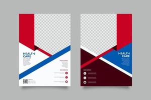 Template dynamic abstract red business flyer vector