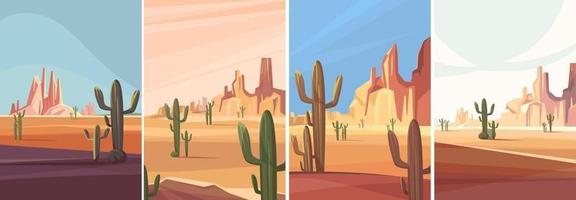 Collection of arizona deserts vector