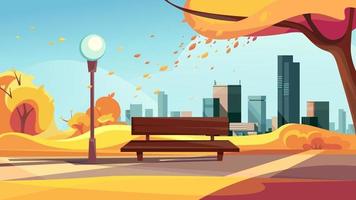 Autumn city park vector