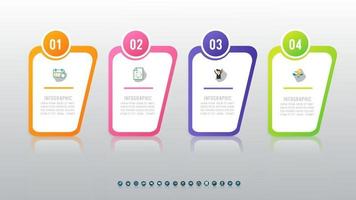 Four infographic elements for content with icons. vector