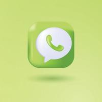 Whatsapp 3d icon vector