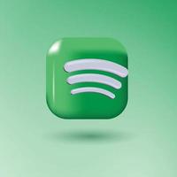 Spotify 3d icon vector