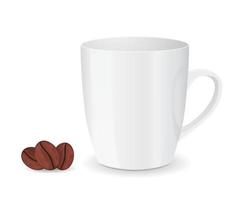 coffe bean with mug vector