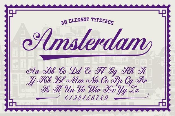 A luxury script font, this elegant typeface is perfect for short phrases or headlines and can be used for many creative products such as alcohol labels, emblems, wedding invitations, and for many other things