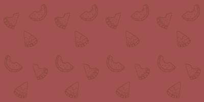 seamless pattern with watermelon on red background vector