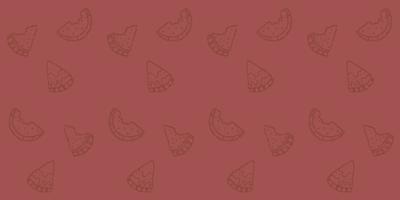 seamless pattern with watermelon on red background vector