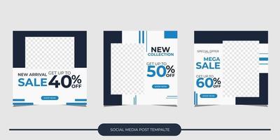 Social media post template vector