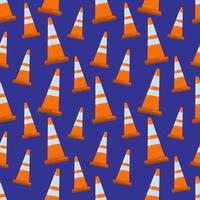 safety cone seamless pattern illustration background vector