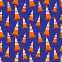 safety cone seamless pattern illustration background vector