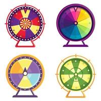 Different wheels of fortune set vector