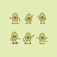 avocado cute character vector