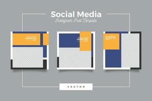 Digital business advertisement social media post template vector
