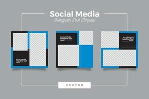 Digital business mobile social media post template vector